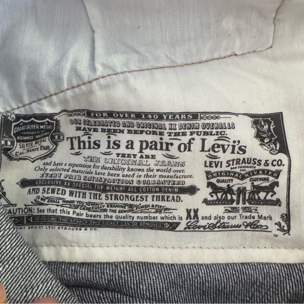Levi's 501 Men's Straight Jeans in Deep Blue 26x32 y2k trendy 2019 premium - Picture 3 of 10
